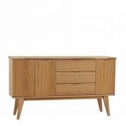 150 Cm Breites Holz Sideboard In Eiche - Number