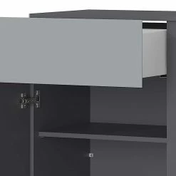 150x104x42 Kommode In Silber Grau & Dunkelgrau - Owiconta -Landuva Shop 150x104x42 kommode in silber grau dunkelgrau mit glas beschichtung owiconta 05