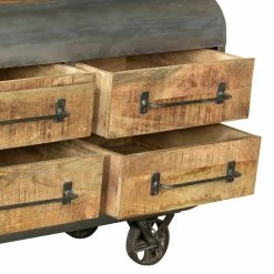 150x66x43 Design Kommode Im Zugwaggon Look - Bahiro -Landuva Shop 150x66x43 design kommode im zugwaggon look aus massivholz eisen bahiro 04