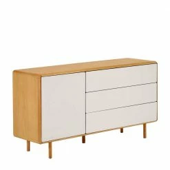 150x78x42 Kommode In Weiß & Esche - Tadahiro