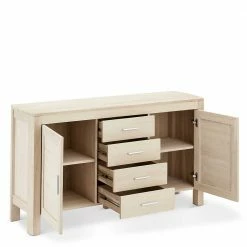 150x82x42 Kombi-Kommode In Weiß Geölt - Inviama 4 150x82x42 Kombi-Kommode In Weiß Geölt - Inviama -Landuva Shop 150x82x42 kombi kommode in weiss geoelt aus eiche teilmassiv inviama 02