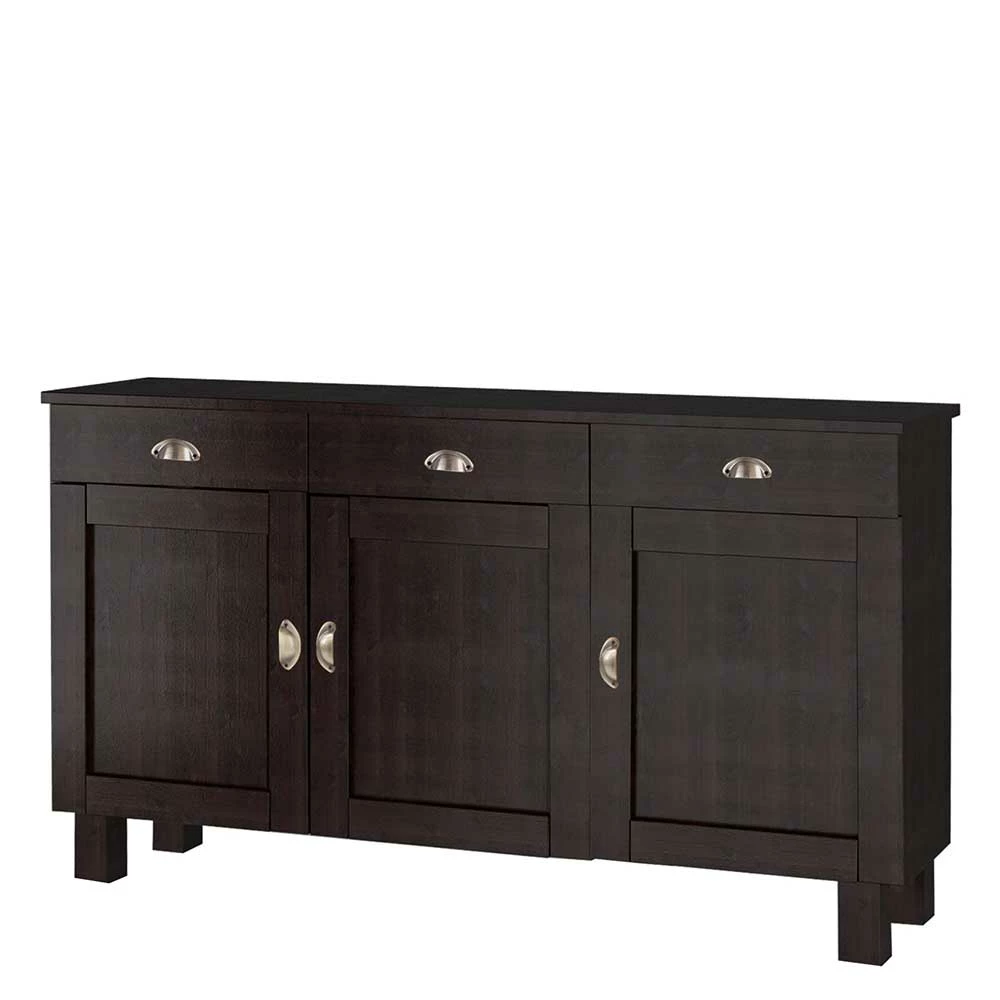 150x85x60 Landhaus Anrichte in Wenge - Srelia 150x85x60 Landhaus Anrichte In Wenge - Srelia -Landuva Shop 150x85x60 landhaus anrichte in wenge aus kiefer massivholz srelia f