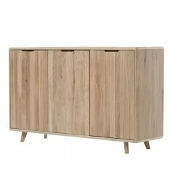 150x90x42 Türen-Sideboard Aus Wildeiche Bianco - Aicandus