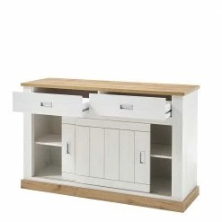 150x95x50 Landhaus Kommode Mit Schiebetüren - Helkaska -Landuva Shop 150x95x50 landhaus kommode mit schiebetueren und zwei schubladen helkaska 02