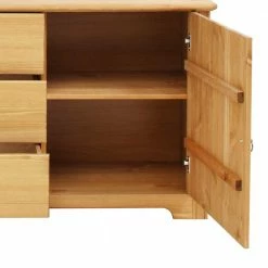 152x68x38 Holzkommode Mit 3 Breiten Schubladen - Imressa -Landuva Shop 152x68x38 holzkommode mit 3 breiten schubladen tuer in kiefer natur imressa 05