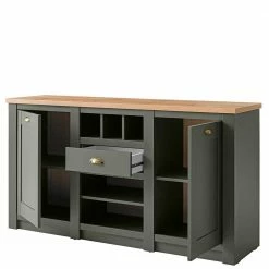 152x83x45 Landhaus Anrichte In Graugrün - Eylan 5 152x83x45 Landhaus Anrichte In Graugrün - Eylan -Landuva Shop 152x83x45 landhaus anrichte in graugruen wildeichefarben eylan 03