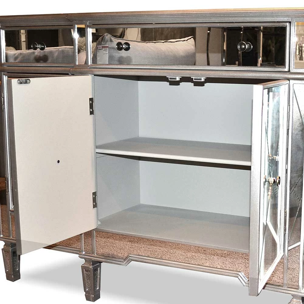 152x91x36 Design Sideboard verspiegelt - Rulyna 152x91x36 Design Sideboard Verspiegelt - Rulyna -Landuva Shop 152x91x36 design sideboard verspiegelt aus mdf in antik silber rulyna 03