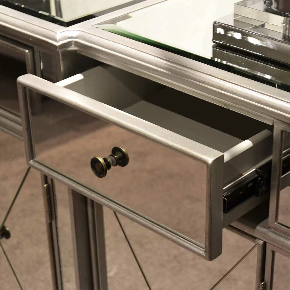 152x91x36 Design Sideboard verspiegelt - Rulyna 152x91x36 Design Sideboard Verspiegelt - Rulyna -Landuva Shop 152x91x36 design sideboard verspiegelt aus mdf in antik silber rulyna 04