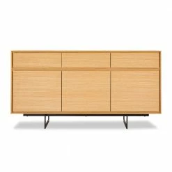 155x82x45 Sideboard Mit Eiche Furniert - Ajanda 4 155x82x45 Sideboard Mit Eiche Furniert - Ajanda -Landuva Shop 155x82x45 sideboard mit eiche furniert stahl buegelfuessen in schwarz ajanda 02