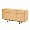 155x82x45 Sideboard Mit Eiche Furniert - Ajanda -Landuva Shop 155x82x45 sideboard mit eiche furniert stahl buegelfuessen in schwarz ajanda f