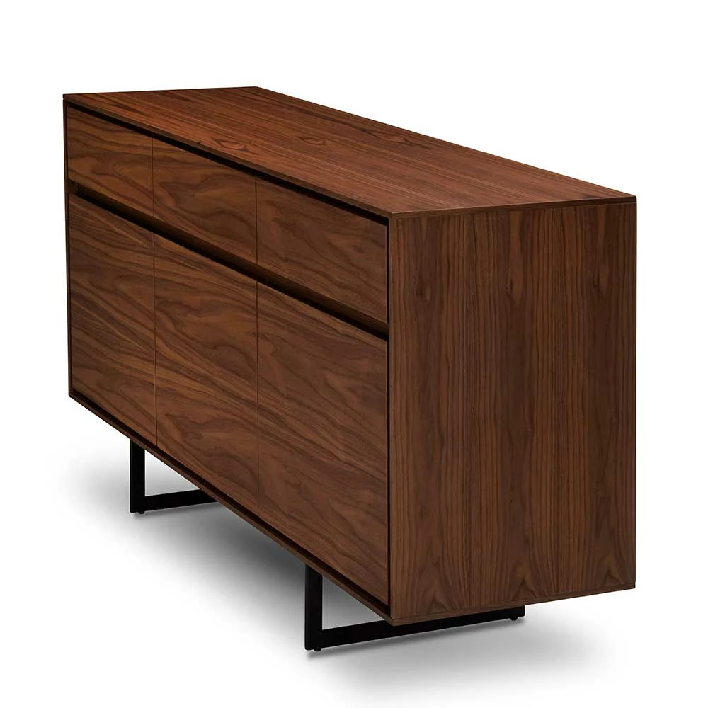 155x85x45 Retro-Sideboard mit Bügelgestell - Frenanda 155x85x45 Retro-Sideboard Mit Bügelgestell - Frenanda -Landuva Shop 155x85x45 retro sideboard mit buegelgestell stahl in walnuss schwarz frenanda 02