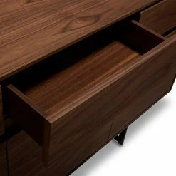 155x85x45 Retro-Sideboard Mit Bügelgestell - Frenanda 7 155x85x45 Retro-Sideboard Mit Bügelgestell - Frenanda -Landuva Shop 155x85x45 retro sideboard mit buegelgestell stahl in walnuss schwarz frenanda 05