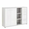 156x111x40 Hohes Sideboard Fürs Büro - Tederana -Landuva Shop 156x111x40 hohes sideboard fuers buero in weiss grau viel stauraum fuer ordner tederana f