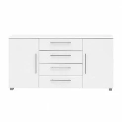 156x82x35 Kommode Mit 4 Schubladen & 2 Türen - Rietti 4 156x82x35 Kommode Mit 4 Schubladen & 2 Türen - Rietti -Landuva Shop 156x82x35 kommode mit 4 schubladen 2 tueren in weiss rietti 02