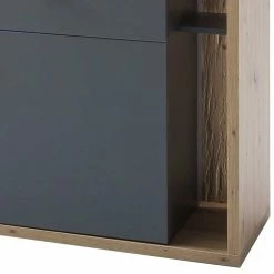 156x91x40 Design Sideboard In Eiche Optik - Dalavera -Landuva Shop 156x91x40 design sideboard in eiche optik und grau modern offene faecher dalavera 04
