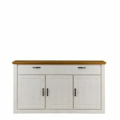 157x86x42 Sideboard In Weiß & Kiefer - Nuita