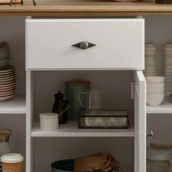 157x91x45 Landhaus Kommode In Weiß & Eiche - Henry 7 157x91x45 Landhaus Kommode In Weiß & Eiche - Henry -Landuva Shop 157x91x45 landhaus kommode in weiss eiche aus massivholz henry 05