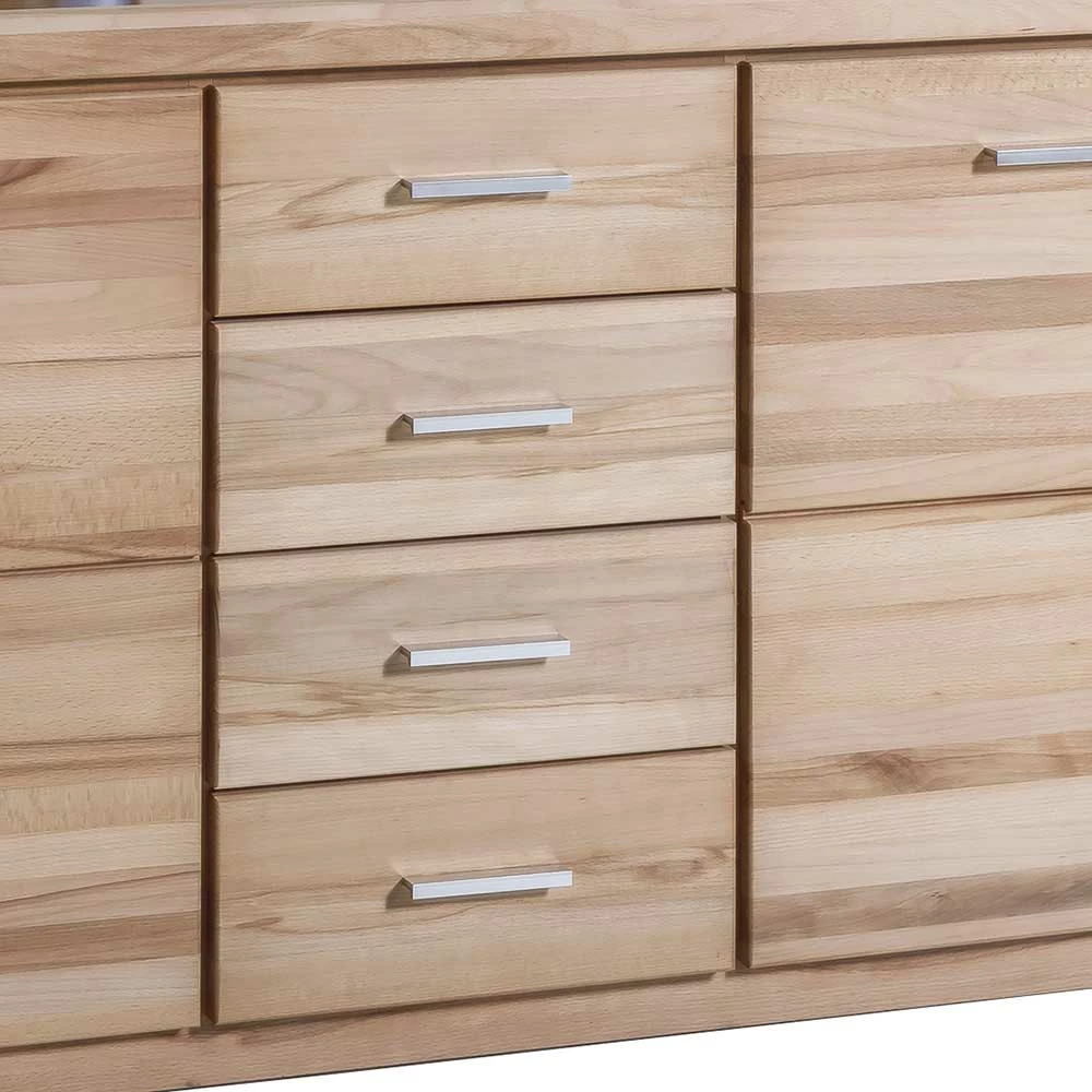 158cm langes Sideboard mit Sockelgestell - Uhelia 158cm Langes Sideboard Mit Sockelgestell - Uhelia -Landuva Shop 158cm langes sideboard mit sockelgestell aus kernbuche teilmassiv uhelia 03