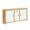 158x80x35 Holz Sideboard In Weiß & Natur - Endriesca -Landuva Shop 158x80x35 holz sideboard in weiss natur aus kiefer massiv endriesca f