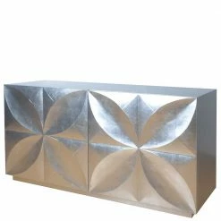 158x87x40 2-türige Kommode In Silber - Cilienda