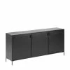 160x72x35 Metall Sideboard Mit Drei Türen - Magde -Landuva Shop 160x72x35 metall sideboard mit drei tueren in schwarz pulverbeschichtet magde f