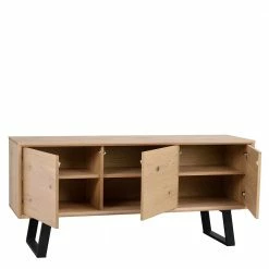 160x73x45 Sideboard Mit Stahl Bügelgestell - Aneta 5 160x73x45 Sideboard Mit Stahl Bügelgestell - Aneta -Landuva Shop 160x73x45 sideboard mit stahl buegelgestell in eiche white wash furnier aneta 03