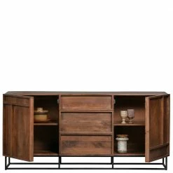 160x75x44 Design Anrichte Aus Mangobaum - Stuva -Landuva Shop 160x75x44 design anrichte aus mangobaum holz massiv mit metallgestell stuva 03