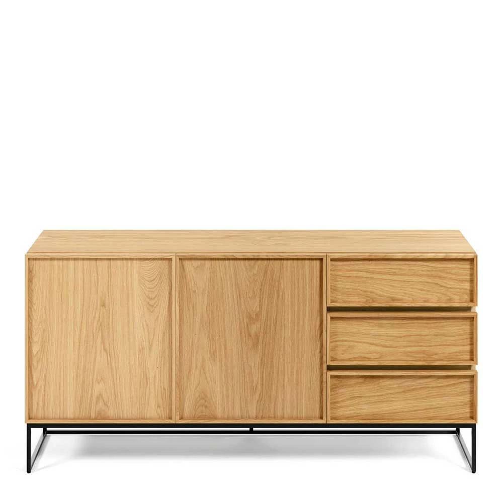 160x78x42 Skandi Sideboard mit Bügelgestell - Moda 160x78x42 Skandi Sideboard Mit Bügelgestell - Moda -Landuva Shop 160x78x42 skandi sideboard mit buegelgestell korpus in eiche furnier moda 01