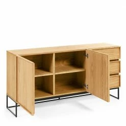 160x78x42 Skandi Sideboard Mit Bügelgestell - Moda 4 160x78x42 Skandi Sideboard Mit Bügelgestell - Moda -Landuva Shop 160x78x42 skandi sideboard mit buegelgestell korpus in eiche furnier moda 02