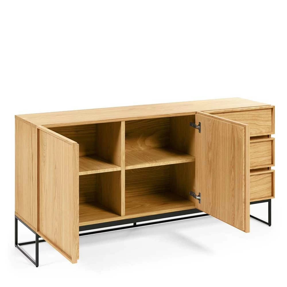 160x78x42 Skandi Sideboard mit Bügelgestell - Moda 160x78x42 Skandi Sideboard Mit Bügelgestell - Moda -Landuva Shop 160x78x42 skandi sideboard mit buegelgestell korpus in eiche furnier moda 02