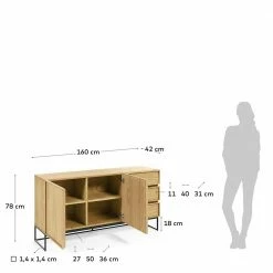 160x78x42 Skandi Sideboard Mit Bügelgestell - Moda 7 160x78x42 Skandi Sideboard Mit Bügelgestell - Moda -Landuva Shop 160x78x42 skandi sideboard mit buegelgestell korpus in eiche furnier moda 05