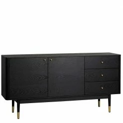 160x79x42 Design Sideboard In Schwarz - Orgevia