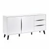 160x80x40 Sideboard In Weiß & Schwarz - Vasdov -Landuva Shop 160x80x40 sideboard in weiss schwarz lackiert scandi modern vasdov f