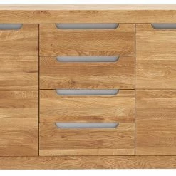 160x82x44 Massives Sideboard Aus Wildeiche Bianco - Jiango -Landuva Shop 160x82x44 massives sideboard aus wildeiche bianco mit 4 schubladen 2 tueren jiango 03