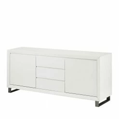 160x83x46 Kombi-Kommode In Weiß Mit Keramik - Xendus