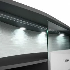 160x87x42 Hochglanz Sideboard Mit Glaseinsatz - Secrema 6 160x87x42 Hochglanz Sideboard Mit Glaseinsatz - Secrema -Landuva Shop 160x87x42 hochglanz sideboard mit glaseinsatz in weiss anthrazit secrema 04