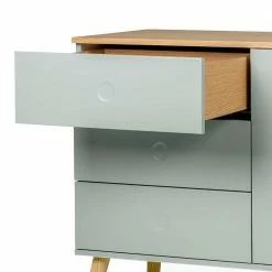 162cm Breite Kombikommode Im Retro Look Akdova In Grün & Eiche Furnier -Landuva Shop 162cm breite kombikommode im retro look in gruen eiche furnier akdova 05