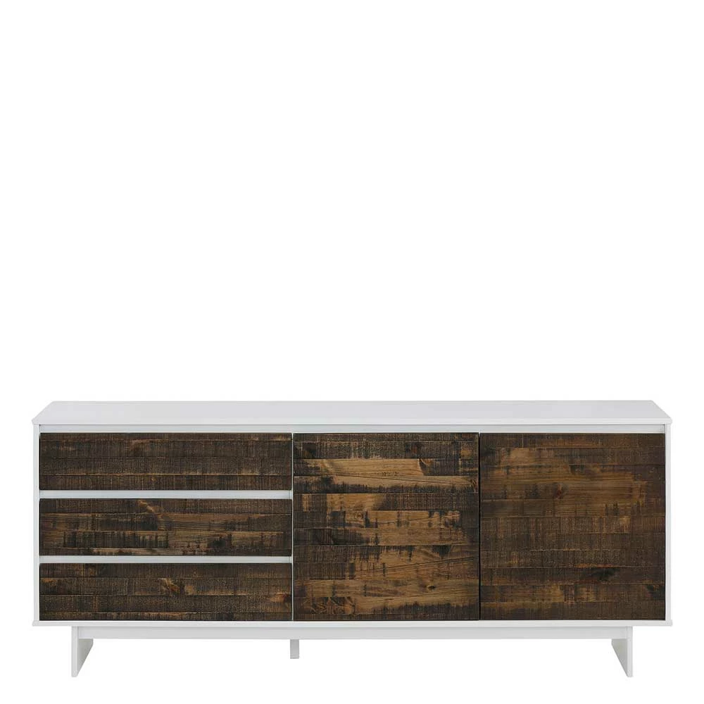 165x68x35 Sideboard in Weiß & Kiefer dunkel - Chihu 165x68x35 Sideboard In Weiß & Kiefer Dunkel - Chihu -Landuva Shop 165x68x35 sideboard in weiss kiefer dunkel skandi design chihu 02