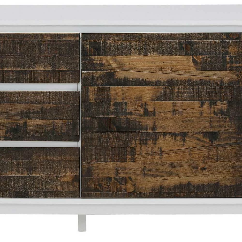165x68x35 Sideboard in Weiß & Kiefer dunkel - Chihu 165x68x35 Sideboard In Weiß & Kiefer Dunkel - Chihu -Landuva Shop 165x68x35 sideboard in weiss kiefer dunkel skandi design chihu 05