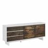 165x68x35 Sideboard In Weiß & Kiefer Dunkel - Chihu -Landuva Shop 165x68x35 sideboard in weiss kiefer dunkel skandi design chihu f