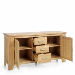 165x85x47 Wildeiche Sideboard Mit Soft Close - Miarizia -Landuva Shop 165x85x47 wildeiche sideboard mit soft close schubladen zwei tueren miarizia 03