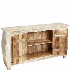 166x85x40 Cm Akazie Sideboard In White Wash - Omie -Landuva Shop 166x85x40 cm akazie sideboard in white wash mit schnitzerei 2 tuerig omie 02