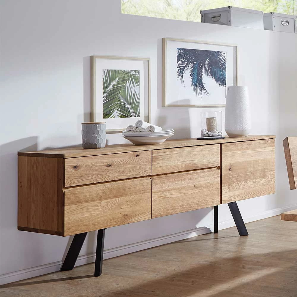 170x79x43 Industry Kommode aus Wildeiche & Stahl - Sympatia 170x79x43 Industry Kommode Aus Wildeiche & Stahl - Sympatia -Landuva Shop 170x79x43 industry kommode aus wildeiche stahl mit 2 schubladen 3 tueren sympatia 05