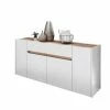 170x85x40 Sideboard In Weiß & Wildeiche - Nistefan -Landuva Shop 170x85x40 sideboard in weiss wildeiche 4 tuerig schublade nistefan f