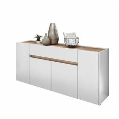 170x85x40 Sideboard In Weiß & Wildeiche - Nistefan