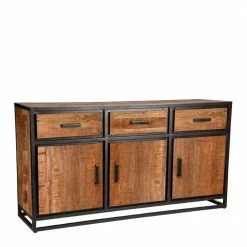 170x90x45 Industrial Sideboard Mit Bügelgestell Aus Metall - Piatrasun