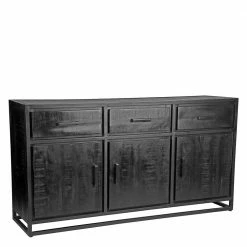 170x90x45 Industry Sideboard In Schwarz - Esturado
