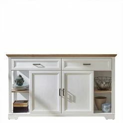 171x102x48 Sideboard In Weiß & Eiche - Sinolita