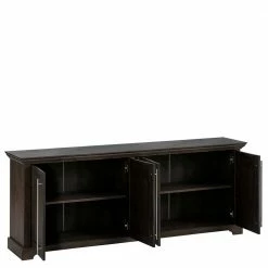 171x70x39 4-türiges Sideboard In Kiefer Dunkel - Syvila -Landuva Shop 171x70x39 4 tueriges sideboard in kiefer dunkel lackiert mit stangengriffen syvila 03