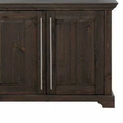 171x70x39 4-türiges Sideboard In Kiefer Dunkel - Syvila -Landuva Shop 171x70x39 4 tueriges sideboard in kiefer dunkel lackiert mit stangengriffen syvila 05